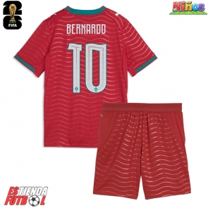 Portugal Bernardo Silva #10 Primera Equipación Niños Mundial 2026 Manga Corta (+ Pantalones cortos)